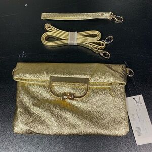 Sondra Roberts Metallic Gold Clutch